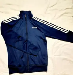adidas ネイビー ジップアップ スポーツ トラックジャケット