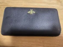 GUCCI グッチ 長財布 ラウンドファスナー アニマリエ ビー 蜂 黒