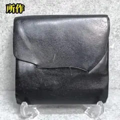 所作 SHOSA ショートウォレット ブラック レザー 折り財布 日本製のサムネイル