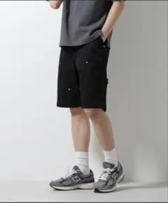 Dickies ダブルニー ワークショーツ ブラックのサムネイル