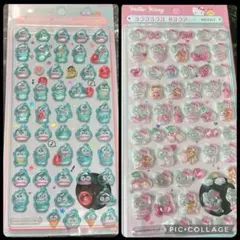 ハンギョドン　キティ ドロップシール　ミニ　mini 2枚セット　ボンボン立体