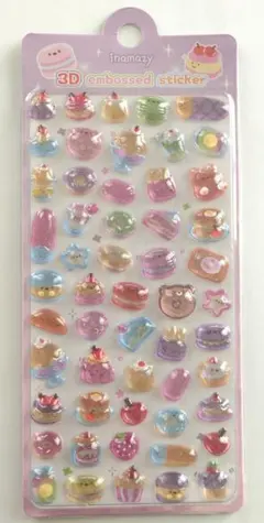 3D embossed ボンボンドロップシール うるちゅるシール 　食べ物