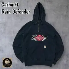 Carharttカーハートタバコ企業ロゴSENECAハーフジップパーカー黒M