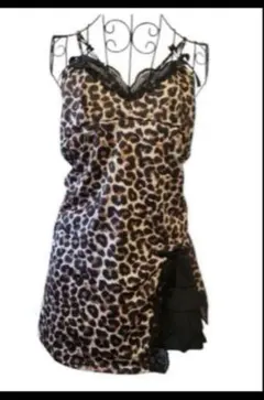 ラグジュアリー レオパードミニキャミワンピース 平成ギャル