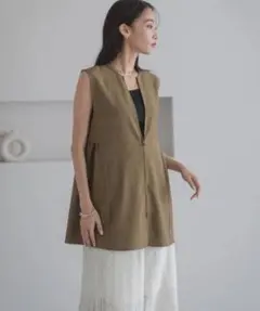 ローリーズファーム　ホップサックベスト　#ブラウン