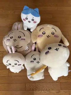【6体セット】　ちいかわ　ぬいぐるみ　Big クッション　うさぎ　ハチワレ