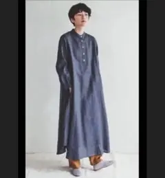 フォグリネンワーク halワンピース 後藤由紀子さん チェック 麻100