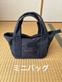 【色褪せアリ使用感アリ】ミニバッグ　帆布　キャンバス地　紺　ネイビー