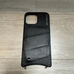BANDOLIER★ブラックレザー ★iPhoneケース★13promax