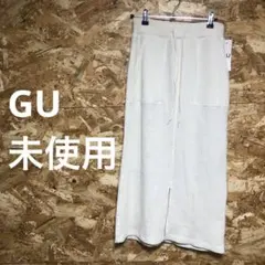 【 7784番】GU ジーユー ワッフルナロースカート　未使用