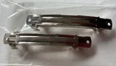バレッタ金具2個セット　シルバー　ヘアークリップ土台　ハンドメイド　(6cm)
