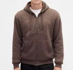 リラックス GAPロゴ ジップアップパーカー