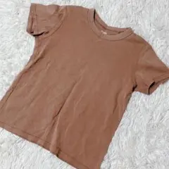 【c5908】UNIQLO U Tシャツ　半袖　ブラウン