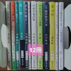 芥川龍之介 遠藤周作 中原中也 星新一 ほか 文庫本 まとめ売り 12冊