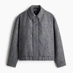 完売『H&M』ツイード　ジャケット/グレー／Ｌ