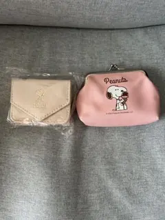 スヌーピー　ミニウォレット&がま口コインケースセット