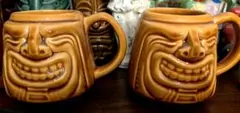アンティーク Tiki vintage 陶器製 ティキマグ 2個セット - メルカリ