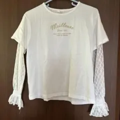 JENNI love レース付きTシャツ 160cm ホワイトのサムネイル