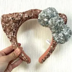 USJ ユニバ ハローキティ スパンコール カチューシャ ピンク シルバー