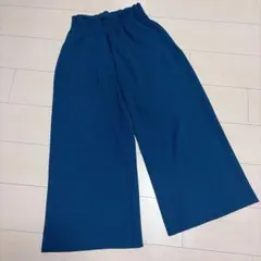 ワイドパンツ　プリーツ　ゆったり　総ゴム