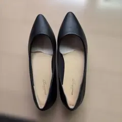 パンプス 21.5cm ブラック フォーマル ポインテッドトゥ 新品」