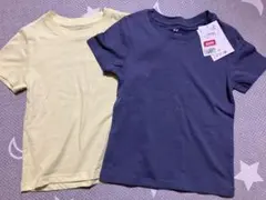 H&M 100cm Tシャツセット イエロー ネイビー