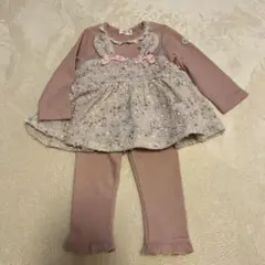 メゾピアノうさぎの耳デザイン ベビー服　セットアップ