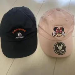 ミッキーマウス・ミニーマウス キャップ 2点セット