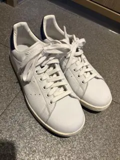 希少 本革モデル アディダス スタンスミス 25.5cm ホワイト×ネイビー