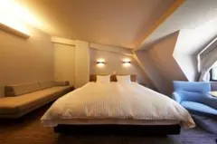 羽毛掛布団とデュベ風ストライプカバー（キングサイズ）K7