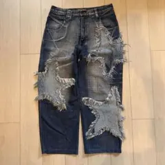 【一点物】下北沢noill購入 スターパッチ リメイクワイドデニム 34インチ 2026年最新】noill デニムの人気アイテム - メルカリ