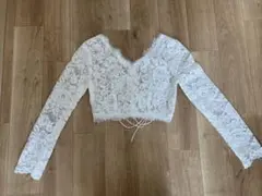 ウェディング ボレロ　長袖　レース