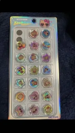 おはじきシール 日焼けキティちゃん ホログラムシール