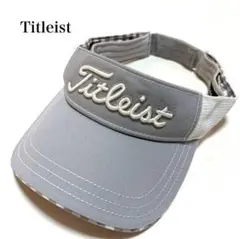 Titleist【タイトリスト】ゴルフ サンバイザー グレー チェック柄 ロゴのサムネイル
