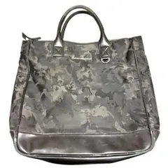 人気‼️エンポリオアルマーニ トートバッグ 革 迷彩柄 ビジネスバッグ レザー