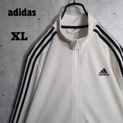 アディダス★パフォーマンスロゴ スリーライン トラックジャケット 白 XL