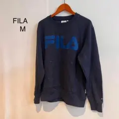 M1277 フィラ FILA トレーナー Mサイズ ダークグレー