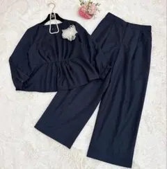 グリーンレーベルリラクシング ペプラムタック セットアップ オールインワン