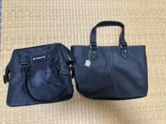 黒のハンドバッグ2点セット