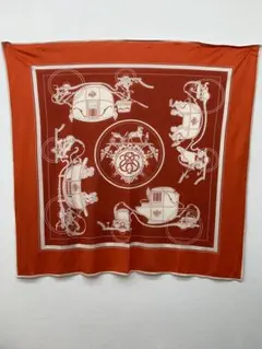 HERMÈS ハンドタオル オレンジ 未使用保管品カレジャガードエクス