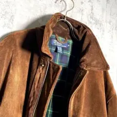 ⭐️希少⭐️ラルフローレン スウェードレザーコート 2XL相当 裏地チェック 本革