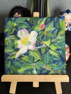 陽だまりの水仙花」 手描き 油絵 風景画 原画 肉筆 油彩画 印象派