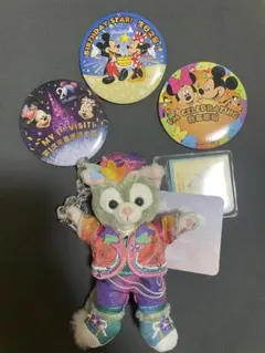 香港ディズニー20周年限定　ジェラトーニ　香港ディズニー限定缶バッチ付き