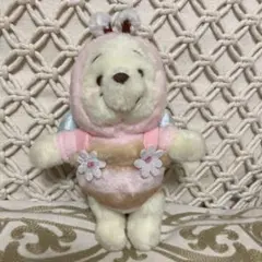 くまのプーさん ぬいぐるみキーホルダー　 ピンク HONEY DAY　ディズニー