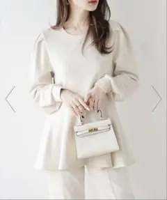 lajour 日本製ペプラムトップス