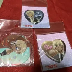 名探偵コナン 降谷零 安室透 バーボン 缶バッジ アクリルキーホルダー