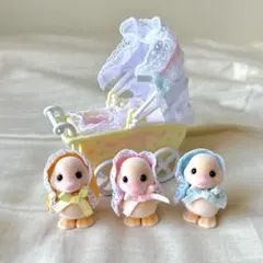 シルバニア アヒルのみつごちゃん なかよしおさんぽセット 赤ちゃん レア 廃盤
