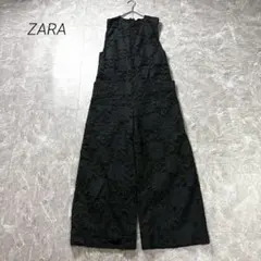 美品✨ZARA ザラ　刺繍 LIMITED オールインワン 黒 Sのサムネイル