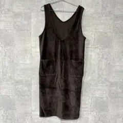 コーデュロイジャンパースカート　ロングワンピ