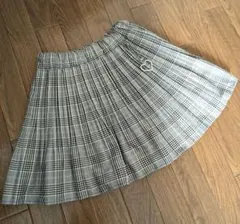 チェック柄細プリーツスカート 130cm